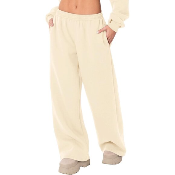 Wide Leg Sweatpants Women Fleece Sweat Pants Fall Spring Clothes 2026 Teen Girl - Picture 1 of 5